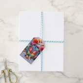 Étiquettes-cadeau Papillon de fleurs (Avec de laficelle)