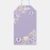 Étiquettes-cadeau Papillon floral violet de Boho Princesa Quinceañer (Dos)