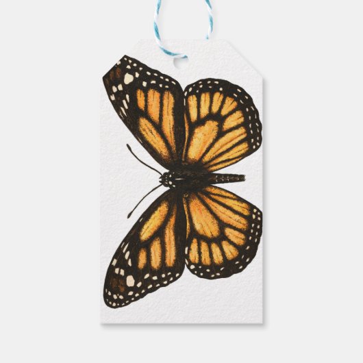 Étiquettes-cadeau Papillon monarque (Dos)