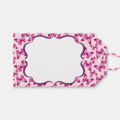 Étiquettes-cadeau Papillon Motif Plutôt rose violet (Devant (Horizontal))