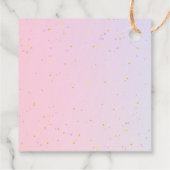 Étiquettes Cadeau Papillon rose violet Baby shower fille (Dos)