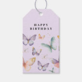 Étiquettes-cadeau Papillon Violet Joyeux Anniversaire (Devant)