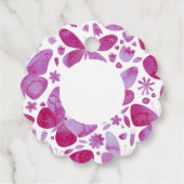 Étiquettes Cadeau Papillons Aquarelle rose (Dos)