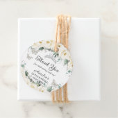 Étiquettes Cadeau Papillons argentés floraux blancs Princesse Tiara (En situation)