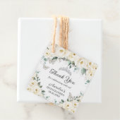 Étiquettes Cadeau Papillons argentés floraux blancs Princesse Tiara (En situation)