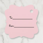 Étiquettes Cadeau Papillons Bleus Pastel sur Pretty Light Rose (Dos)