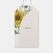 Étiquettes-cadeau Papillons de tournesol fleur sauvage (Dos)