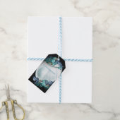 Étiquettes-cadeau Papillons du Paradis/Tropical Turquoise Splash (Avec de laficelle)