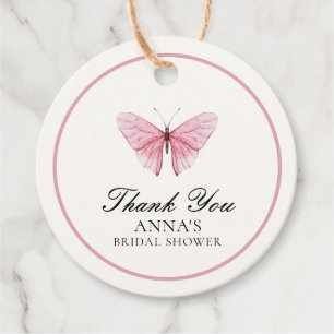 Étiquettes Cadeau Papillons Fleurs Fête des mariées Merci