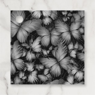 Étiquettes Cadeau Papillons gris Imprimer