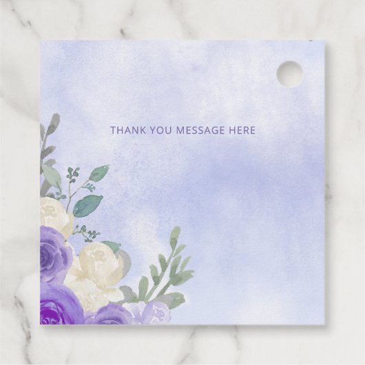 Étiquettes Cadeau Papillons Lilac Rustiques Floraux Violets Sucrés 1 (Dos)