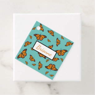 Étiquettes Cadeau Papillons monarques