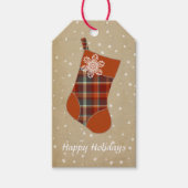 Étiquettes-cadeau Paprika et Ardoise de Noël Tartan ID209 (Devant)