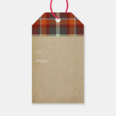 Étiquettes-cadeau Paprika et Ardoise de Noël Tartan ID209 (Dos)