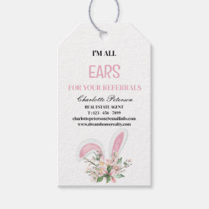 Étiquettes-cadeau Pâques Bunny Immobilier Pop By