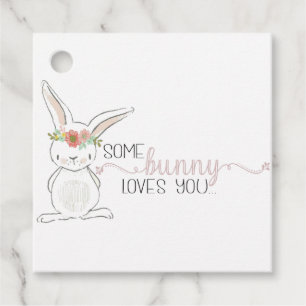 Étiquettes Cadeau Pâques, lapin de Pâques, emballage de Pâques