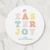 Étiquettes Cadeau Pâques Pastel Moderne (Devant)