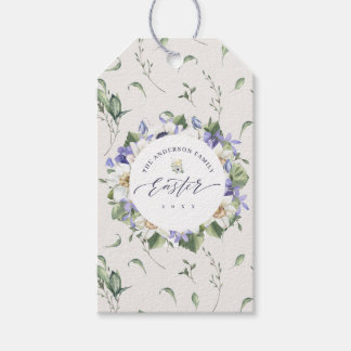 Étiquettes-cadeau Pâques printanières de l'aquarelle