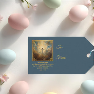 Étiquettes-cadeau Pâques Résurrection Religieux