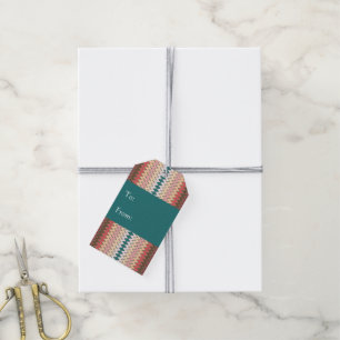 Étiquettes-cadeau Paquet d'étiquettes de cadeau de zigzag de Chevro