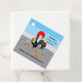 Étiquettes Cadeau Parade d'anniversaire du coq portugais (En situation)