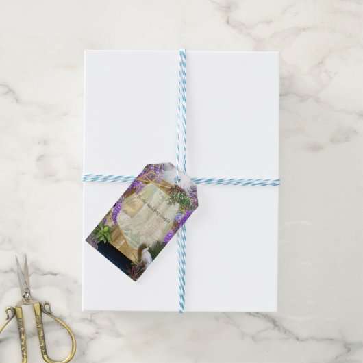 Étiquettes-cadeau Paradis de la Wisteria tropicale au Palais d'Or (Avec de laficelle)