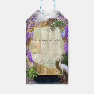 Étiquettes-cadeau Paradis de la Wisteria tropicale au Palais d'Or