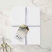 Étiquettes-cadeau Paradise Beach Sunset Rustic Coastal Mariage (Avec de la ficelle)