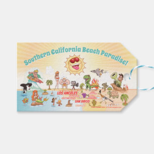 Étiquettes-cadeau Paradise de la plage de Californie du Sud