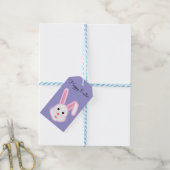 Étiquettes-cadeau Parfait, Cool Joyeux Pâques, Lapin Violet (Avec de laficelle)
