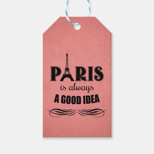 Étiquettes-cadeau Paris est toujours une bonne idée (Devant)