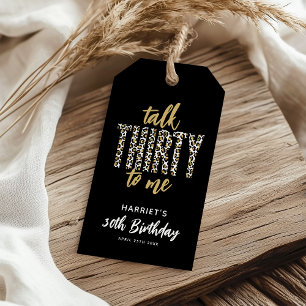 Étiquettes-cadeau Parle-moi TRENTE ! Fête du 30e anniversaire Favor