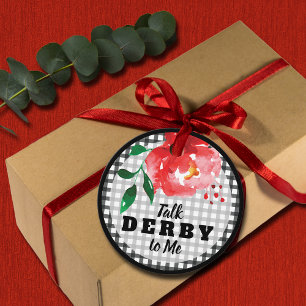 Étiquettes Cadeau Parlez de Derby à Me Red Rose sur En vichy