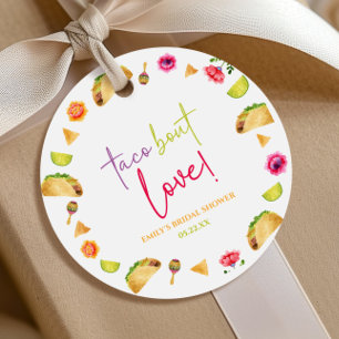 Étiquettes Cadeau Parlons d'amour de tacos ! Fête de douche de marié