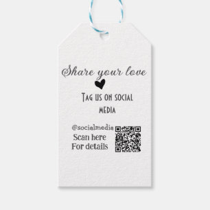 Étiquettes-cadeau Partager le code QR de l'analyse d'amour ajouter d