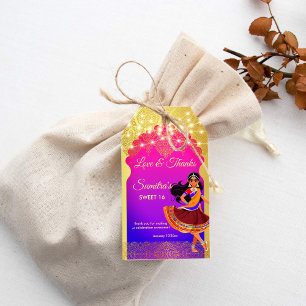 Étiquettes-cadeau Parti d'anniversaire des filles de Bollywood