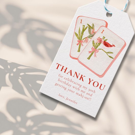 Étiquettes-cadeau Parti Mahjong