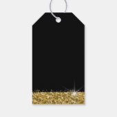 Étiquettes-cadeau Parti Merci Gold et Black Glam Favoriser (Dos)