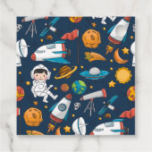 Étiquettes Cadeau Partie d'anniversaire de l'astronaute spatiale (Dos)