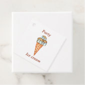 Étiquettes Cadeau Partie de crème glacée minimale (En situation)