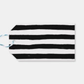 Étiquettes-cadeau Partie d'engagement Chic Black & White Stripes (Dos Horizontal)
