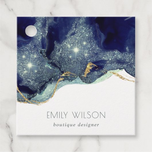 Étiquettes Cadeau Parties scintillant Abstraite en encre d'alcool Si (Devant)