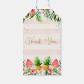 Étiquettes-cadeau Parties scintillant Aloha Tropical Floral Et Fruit (Dos)