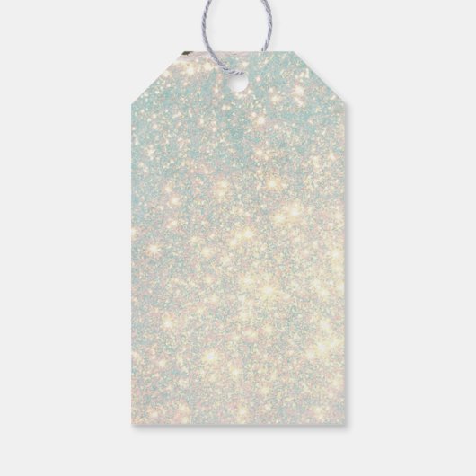 Étiquettes-cadeau Parties scintillant arbre vert de Noël | Joyeux No (Dos)