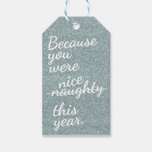 Parties scintillant Argent Avec "Naughty Or Nice" 