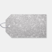 Étiquettes-cadeau Parties scintillant Argent Faux 2024 Typographie B (Dos (Horizontal))