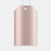 Étiquettes-cadeau Parties scintillant argent Rose Monogramme  Cupcak (Dos)