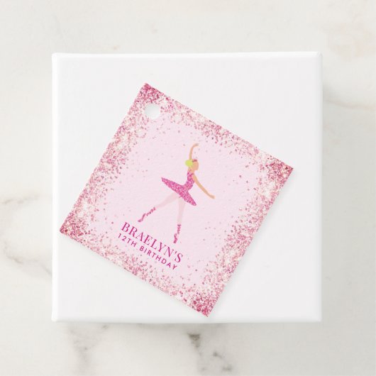 Étiquettes Cadeau Parties scintillant Ballerina Confetti Conception  (En situation)