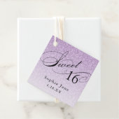 Étiquettes Cadeau Parties scintillant de glam violet clair sucré 16  (En situation)