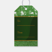 Étiquettes-cadeau Parties scintillant de la Saint Patrick Shamrock (Dos)